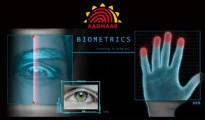 Aadhaar biometric Authentication with finger and Eyes.